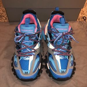 Balenciaga Blue & Pink Track Sneakers